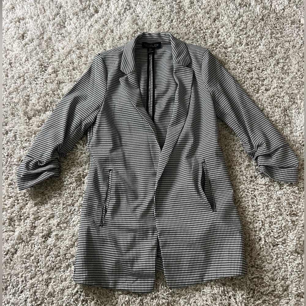 Rachel Zoe Monochrome Houndstooth Blazer